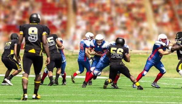 High School Football Game Stock Photo