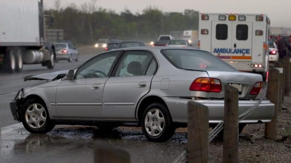 HIT AND RUN Car Accident On Highway Shoulder