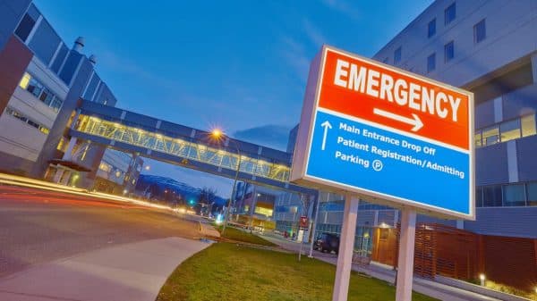 Emergency Room Sign Stock Photo