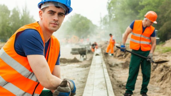 Men Working On The Railroad Stock Photo