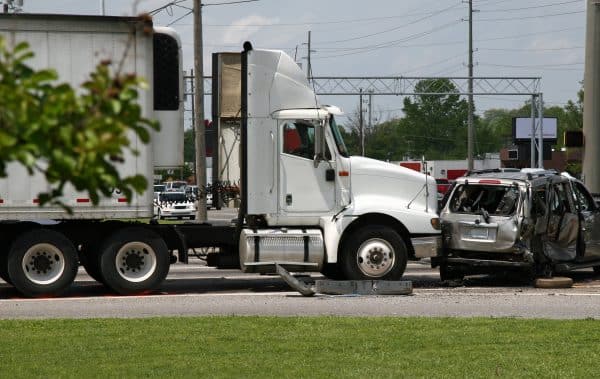 A semi-truck accident on the road in Chattanooga.